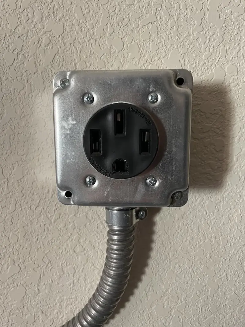 NEMA 14-50 outlet installed for Smart Home Electrical in Fort Lewis